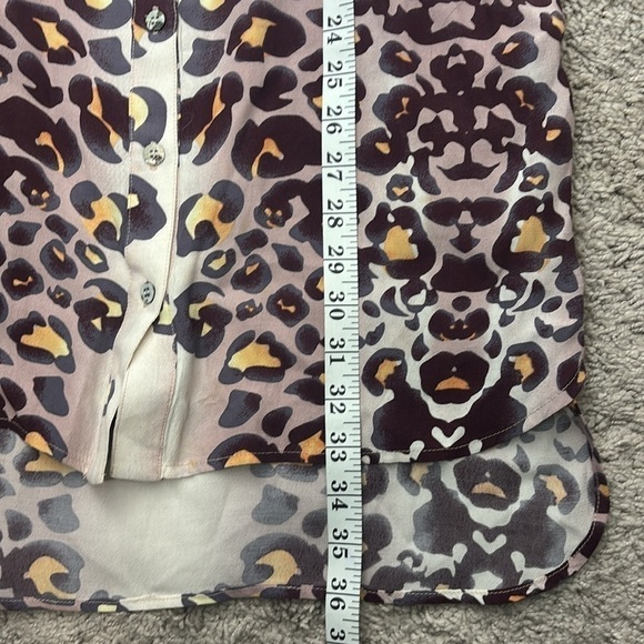 Mara Hoffman | leopard print shirt-dress mini sleeveless button up size small - Picture 13 of 14
